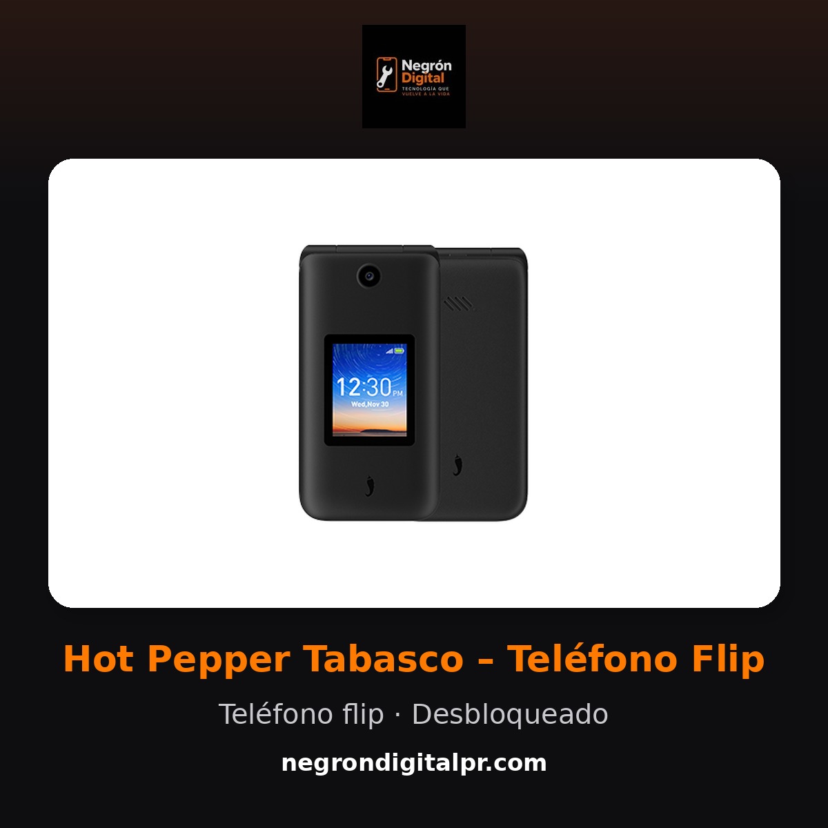 Hot Pepper Tabasco – Teléfono Flip