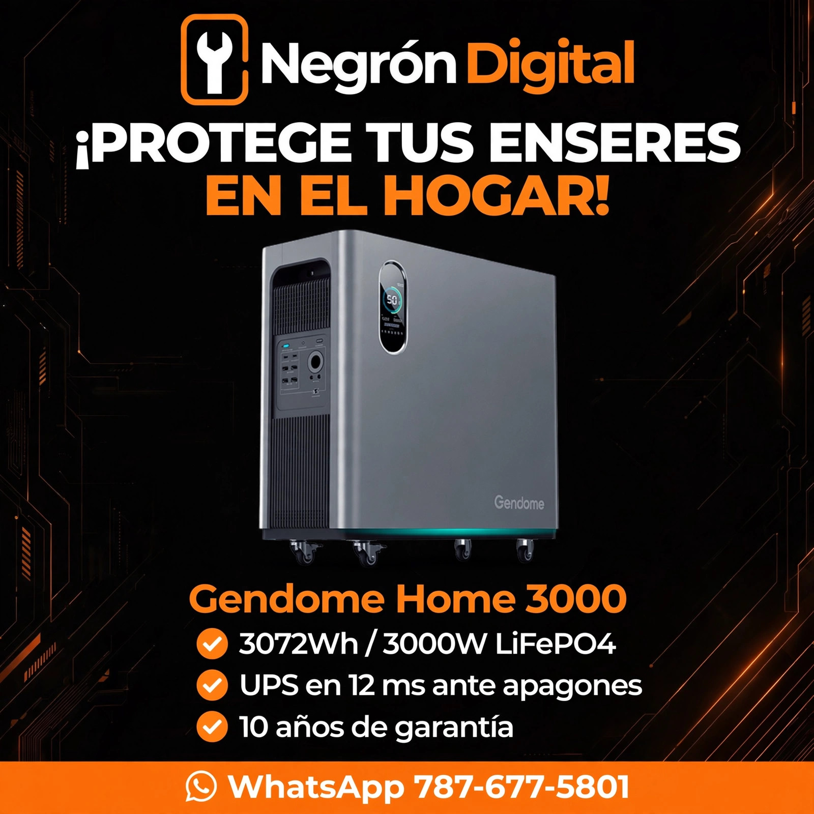 Batería Solar Gendome Home 3000