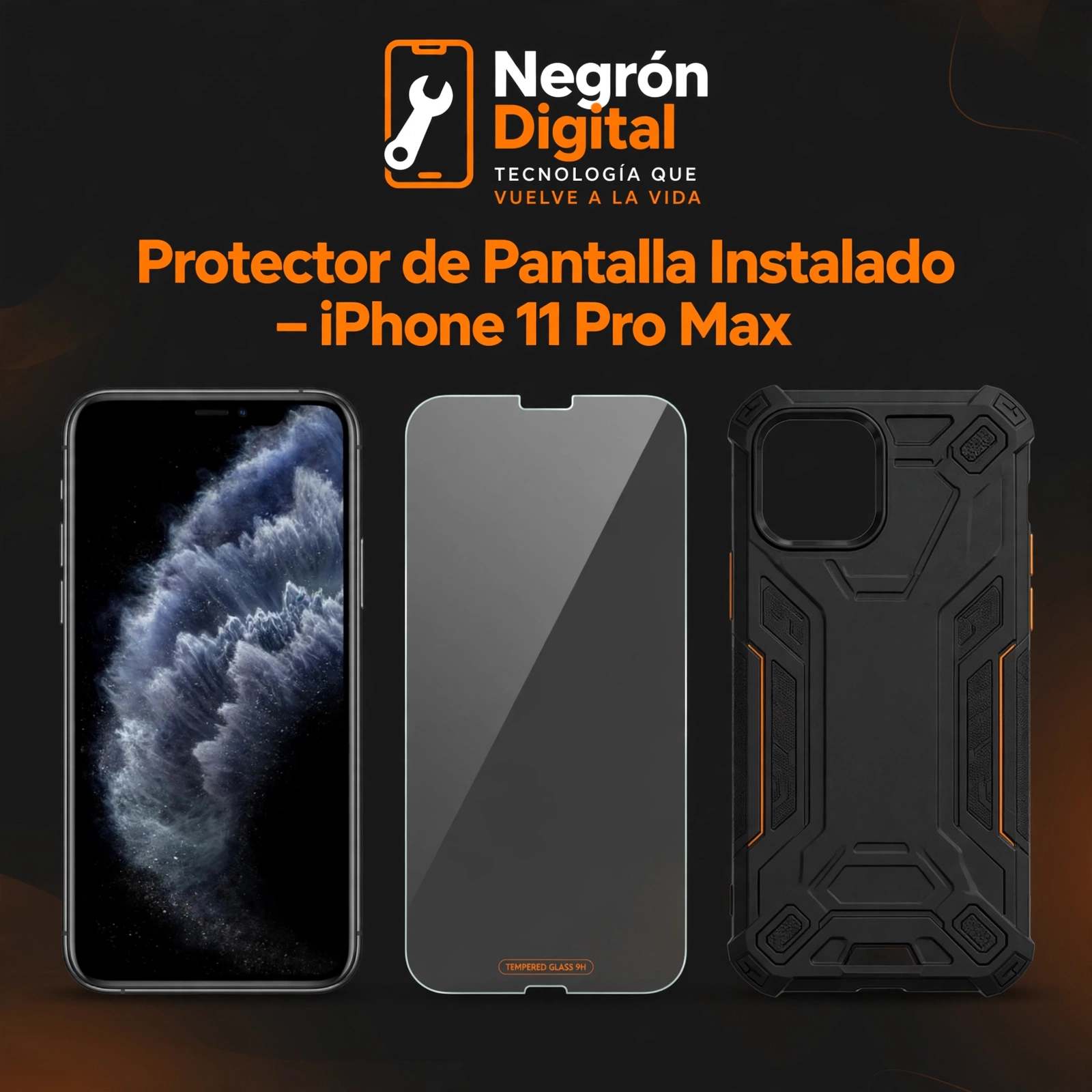 Protector de Pantalla Instalado - iPhone 11 Pro Max