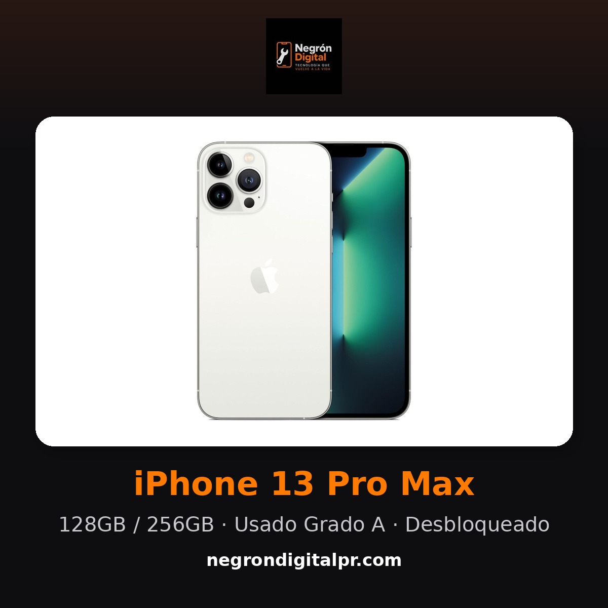 iPhone 13 Pro Max — Usado Grado A (HSO)