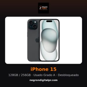 iPhone 15 — Usado Grado A (HSO)