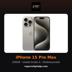 iPhone 15 Pro Max — Usado Grado A (HSO)