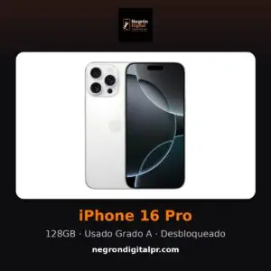 iPhone 16 Pro — Usado Grado A (HSO)